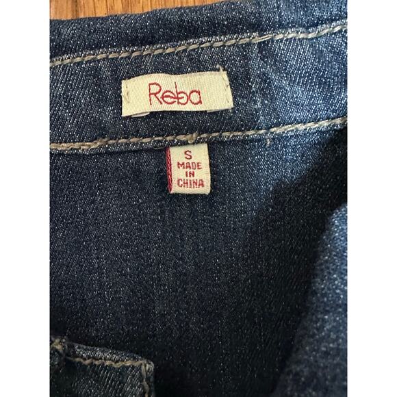 Reba Fall in Memphis Embellished Denim Jean Jacket Small NWT - Picture 10 of 11